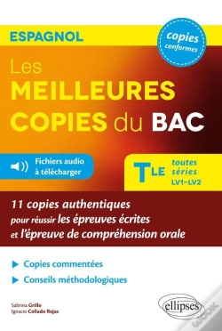 Capa do artigo Espagnol ; Les Meilleures Copies Du Bac ; Terminale ; Toutes Séries ; Lv1-Lv2 (Édition 2017)