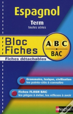 Capa do artigo Espagnol ; Terminale Toutes Séries ; Bloc Fiches