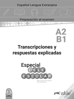 Capa do artigo Especial Dele Escolar A2-B1 Transcripciones Y Respuestas Explicadas