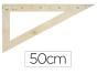 Esquadro faibo de plastico imitacao em madeira 50 cm - Preview