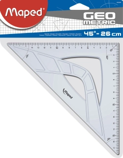 Capa do artigo Esquadro Geometric Maped 45º 26cm
