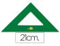 Esquadro liderpapel 21 cm plastico verde - Preview