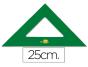Esquadro liderpapel 25 cm plastico verde - Preview