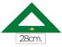 Esquadro liderpapel 28 cm plastico verde - Preview
