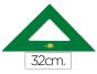 Esquadro liderpapel 32 cm plastico verde - Preview