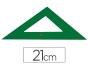 Esquadro plastico especial 21 cm verde transparente - Preview
