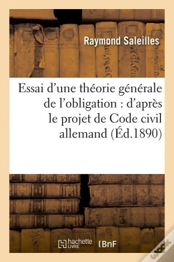 Capa do artigo Essai D Une Theorie De L Obligation Edition 1890