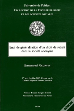 Capa do artigo Essai De Généralisation D'Un Droit De Retrait Dans La Société Anonyme