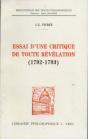Essai D'Une Critique De Toute Révélation (1792-1793) - Preview