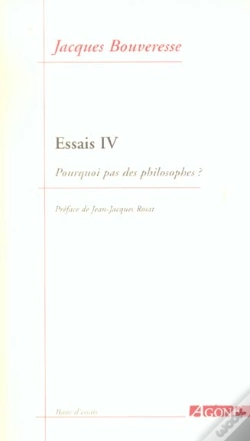 Capa do artigo Essais 4 / Pourquoi Pas Des Philosophes ?