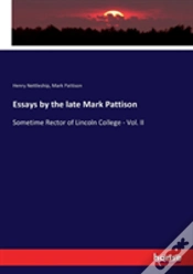 Capa do artigo Essays By The Late Mark Pattison