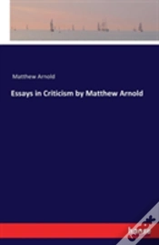 Capa do artigo Essays In Criticism By Matthew Arnold