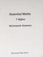 Essential Maths 7 Higher Homework Answer Book - Preview