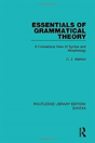 Essentials Of Grammatical Theory - Preview