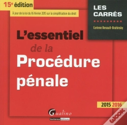 Capa do artigo Essentiel De La Procedure Penale 2015-2016 , 15eme Ed. (L')