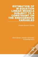 Estimation Of M-Equation Linear Models Subject To A Constraint On The Endogenous Variables