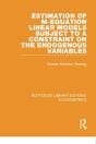 Estimation Of M-Equation Linear Models Subject To A Constraint On The Endogenous Variables - Preview