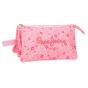 Estojo Escolar Pepe Jeans Alenka Rosa 2025 Triplo 410074405070 - Preview