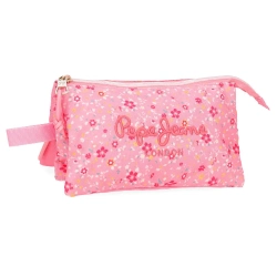 Capa do artigo Estojo Escolar Pepe Jeans Alenka Rosa 2025 Triplo 410074405070