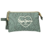 Capa do artigo Estojo Escolar Pepe Jeans Coralie Verde 2025 Triplo 410103405050
