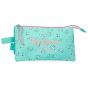 Estojo Escolar Pepe Jeans Nora Turquesa 2025 Triplo 410106405055 - Preview