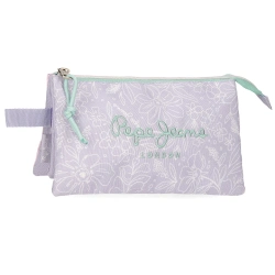 Capa do artigo Estojo Escolar Pepe Jeans Renata Lilas 2025 Triplo 410098405081