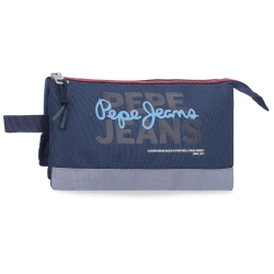 Capa do artigo Estojo Escolar Pepe Jeans Seldon Azul 2025 Triplo 410084405030