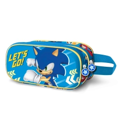 Capa do artigo Estojo Escolar Sonic Let'S Go 3D 2025 Duplo 08503