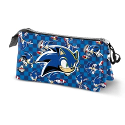 Capa do artigo Estojo Escolar Sonic The Hedgehog Action 2024 Triplo 06295