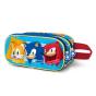 Estojo Escolar Sonic The Hedgehog Trio 3D 2024 Duplo 06445 - Preview