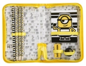 Capa do artigo Estojo minions com caderno borracha apara lapis e lapis de cores