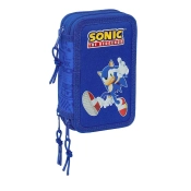 Capa do artigo Estojo Triplo Com Carga Sonic - 37 Pecas 412695857