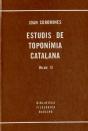Estudis De Toponimia Catalana - Preview