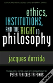 Capa do artigo Ethics, Institutions, And The Right To Philosophy