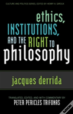 Capa do artigo Ethics, Institutions, And The Right To Philosophy
