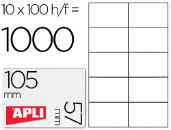 Capa do artigo Etiquetas adesivas apli din a4 105x57 mm