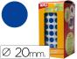 Etiquetas apli autoadesivas circulares 20mm azul em rolo - Preview