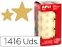 Etiquetas apli autoadesivos estrelas grandes ouro em rolo com 1416 unidades - Preview