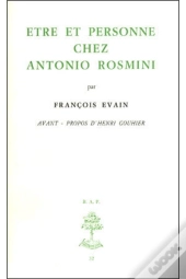 Etre Et Personne Chez Antonio Rosmini