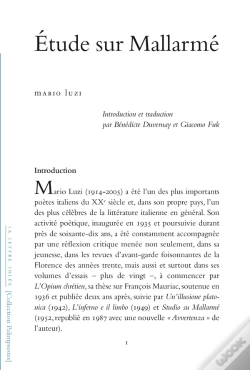 Capa do artigo Etude Sur Mallarme