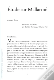 Capa do artigo Etude Sur Mallarme