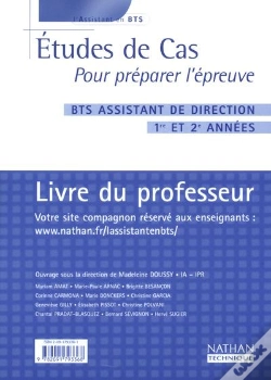 Capa do artigo Etudes Cas Pratique Epreuve Bts Assistante Direction ; Professeur ; Edition 2003