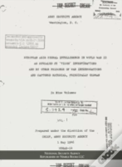 Capa do artigo European Axis Signal Intelligence In World War Ii