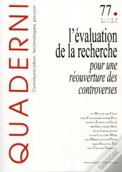 Capa do artigo Evaluation De La Recherche Pour Une Reouverture Des Controverses