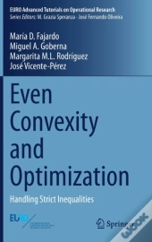 Even Convexity And Optimization