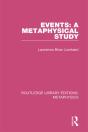 Events: A Metaphysical Study - Preview