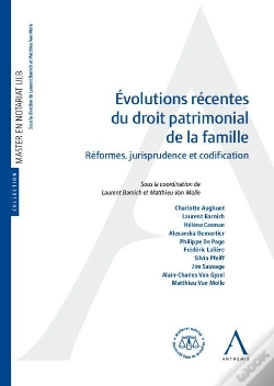 Capa do artigo Évolutions Récentes Du Droit Patrimonial De La Famille : Réformes, Jurisprudence Et Codification