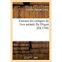 Examen Des Critiques Du Livre Intitule De L'Esprit - Preview