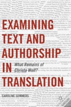 Capa do artigo Examining Text And Authorship In Translation