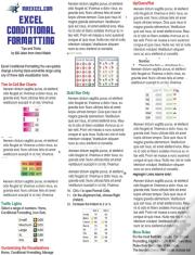 Excel Conditional Formatting Tip Card